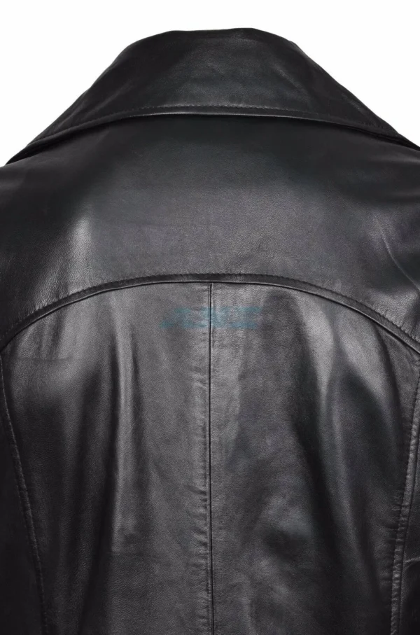 German classic black large size leather jacket men's leather coat