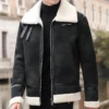 Fashion Solid Slim Korean Style Leather Coat Fleece Jacket Men Leather Jacket Winter Faux Fur Collar Windproof Warm Clothing