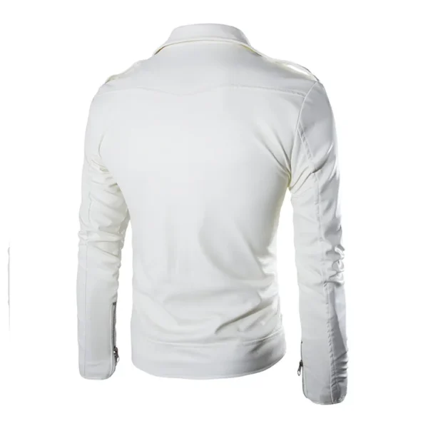 White Leather Jacket Men Motorcycle Winter Coat Men Multi-pocket Warm Genuine Leather Jackets Outdoor Windbreaker Male Loose