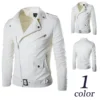 White Leather Jacket Men Motorcycle Winter Coat Men Multi-pocket Warm Genuine Leather Jackets Outdoor Windbreaker Male Loose