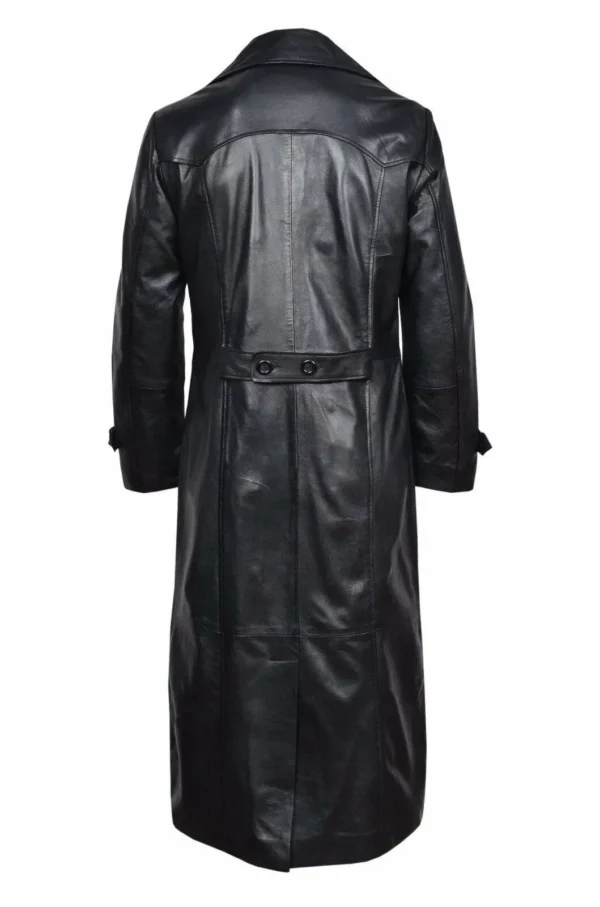 German classic black large size leather jacket men's leather coat