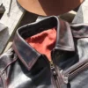 Vintage Slim Fit Mens Genuine Leather Punk Jacket Turndown Collar High Quality Horsehide Streetwear Moto Biker Short Coat Male